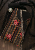 Black Sequins Georgette Unstitched Salwar Suit