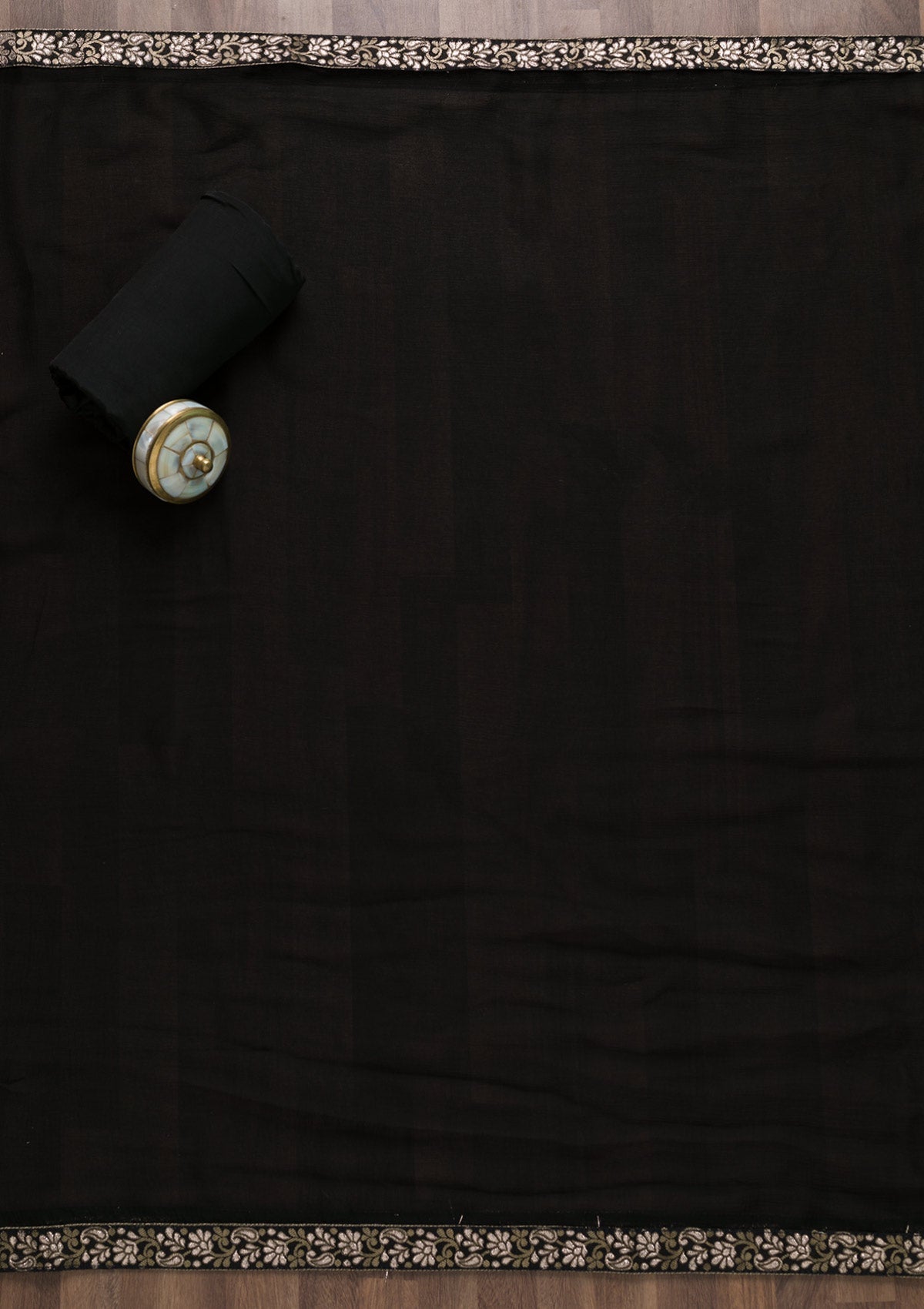 Black Sequins Georgette Unstitched Salwar Suit