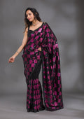 Black Sequins Georgette Saree