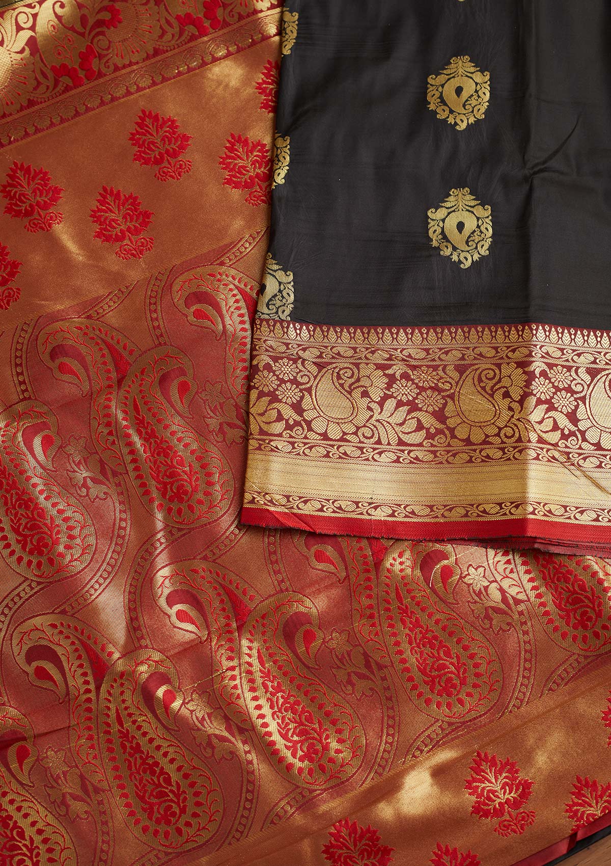 Rama Green Zariwork Brocade Saree