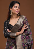 Black Zariwork Banarasi Silk Saree