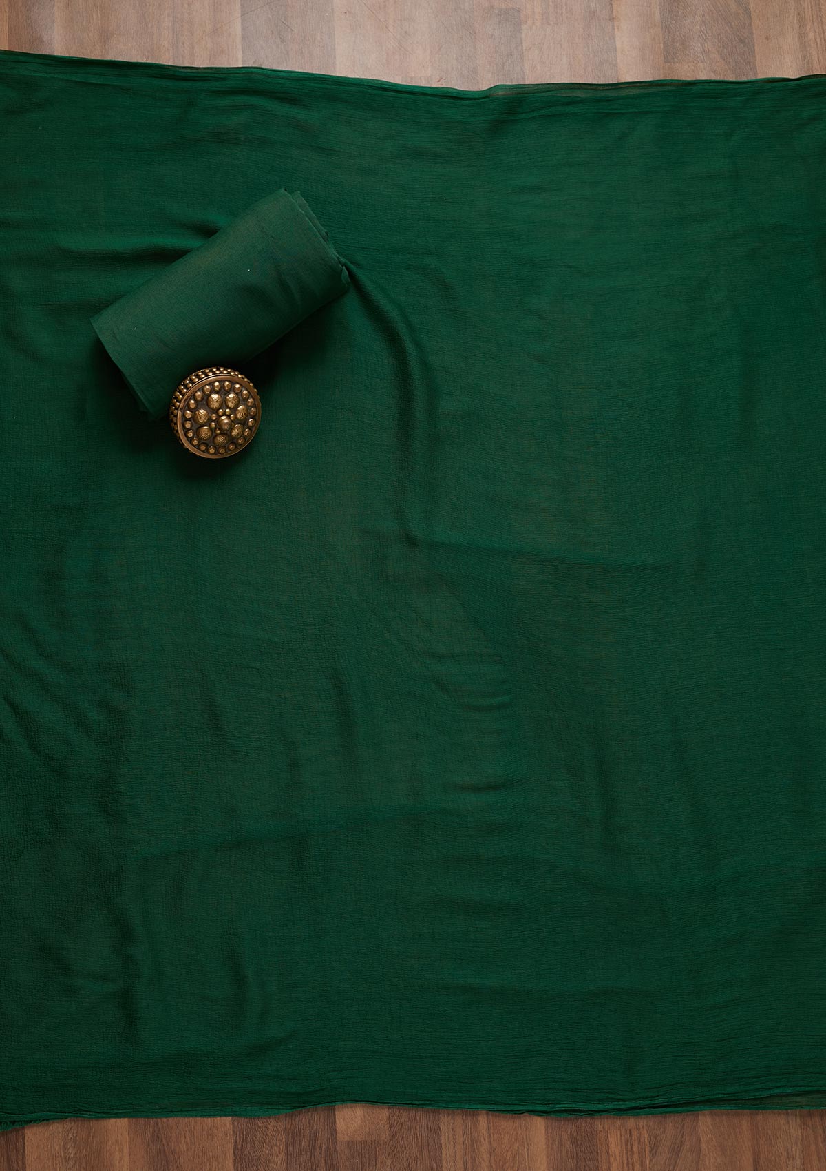 Bottle Green Zariwork Georgette Unstitched Salwar Suit