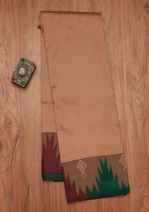 Brown Zariwork Brocade Saree