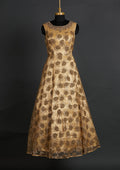 Gold Glitter Net Designer Gown