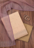 Gold Swarovski Tissue Unstitched Salwar Suit