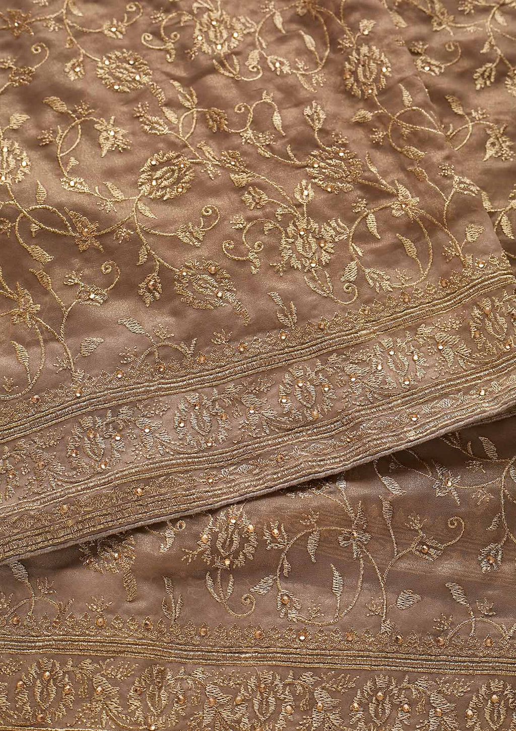 Gold Zariwork Shimmer Designer Saree