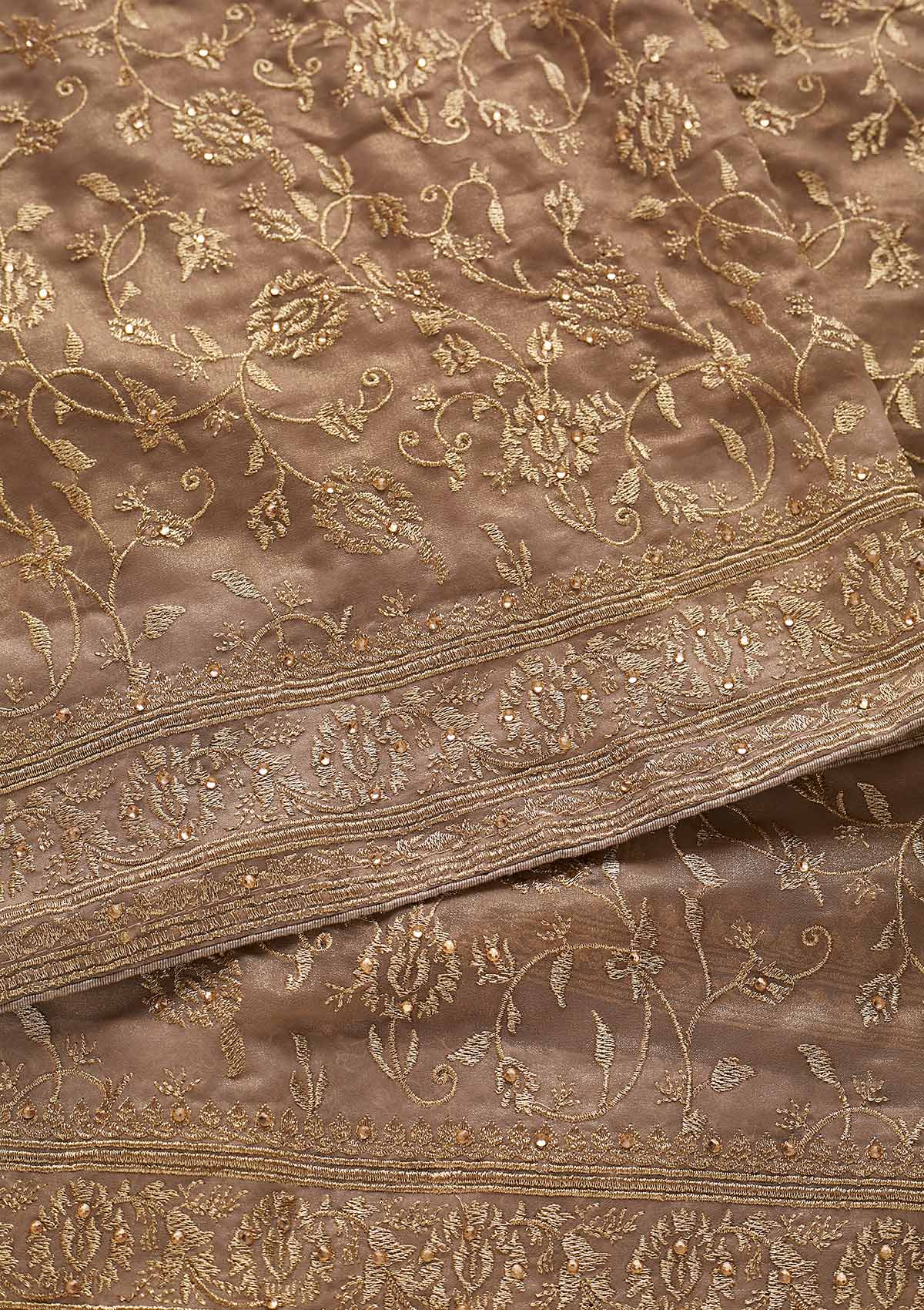 Gold Zariwork Shimmer Designer Saree