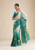 Green Plain Tissue Saree