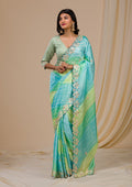 Green Gotapatti Satin Saree