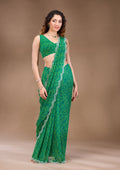 Green Stonework Georgette Saree