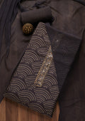 Grey Zariwork Georgette Unstitched Salwar Suit