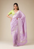 Lavender Zariwork (Gold) Georgette Saree