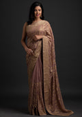 Lavender Zariwork Shimmer Designer Saree