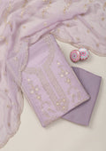 Lavender Zariwork Tissue Unstitched Salwar Suit