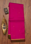Magenta Pink Zariwork Pure Silk Saree