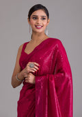 Rani Pink Sequins Georgette Designer Saree