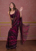 Maroon Swarovski Georgette Saree