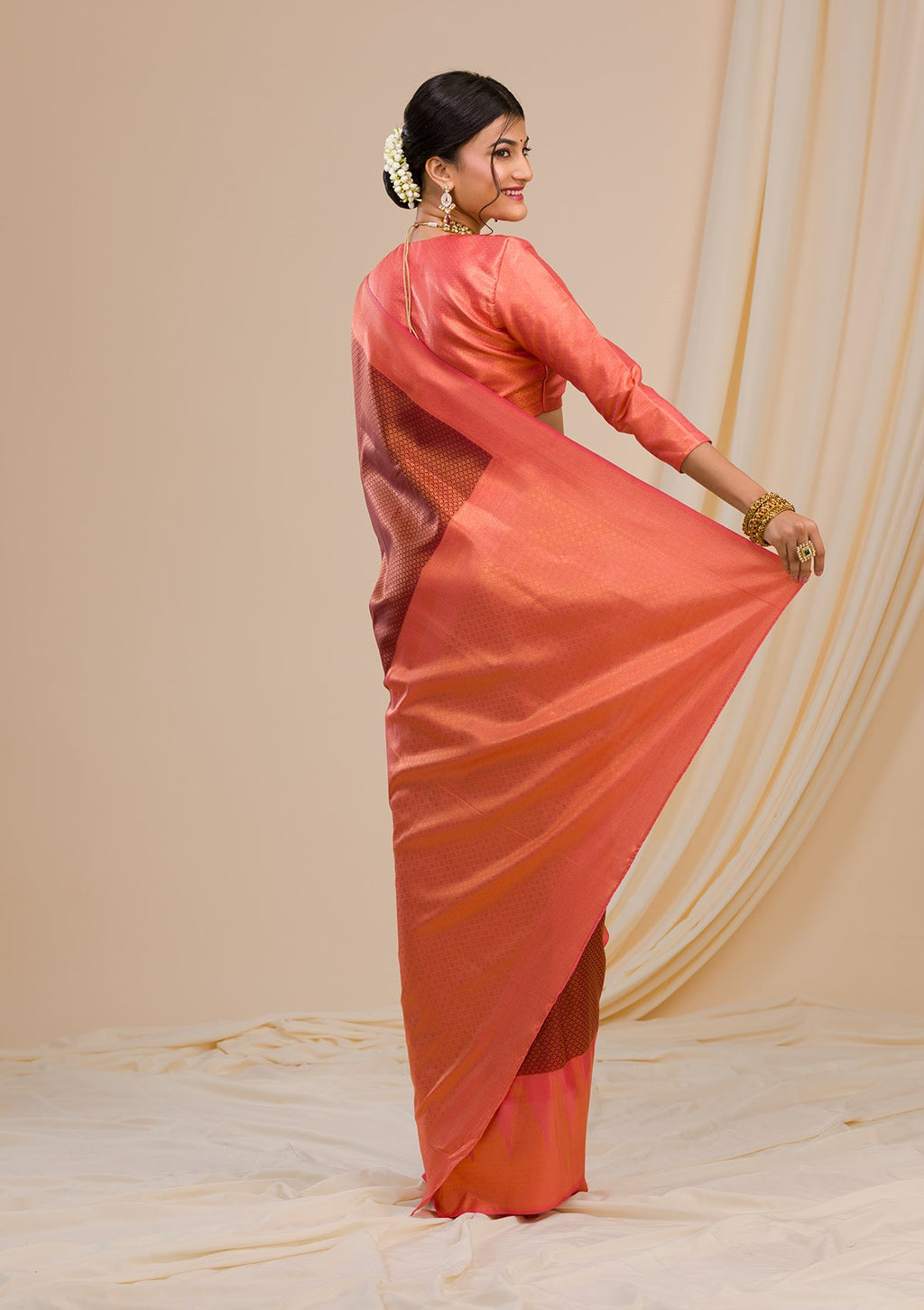 Maroon Zariwork Soft Silk Saree