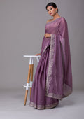 Mauve Gotapatti Georgette Designer Saree