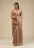 Mauve Zariwork Tissue Saree