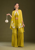Mehendi Cutdana Georgette Readymade Salwar Suit