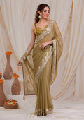 Mehendi Gotapatti Georgette Saree