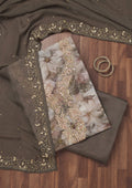 Mehendi Stonework Tissue Unstitched Salwar Suit