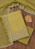 Mehendi Stonework Tissue Unstitched Salwar Suit