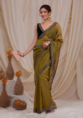 Mehendi Swarovski Tissue Saree