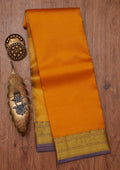 Mustard Zariwork Pure Silk Unstitched Saree