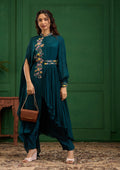 Navy Blue Cutdana Georgette Readymade Salwar Suit