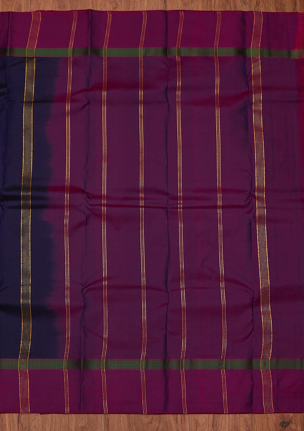 Navy Blue Zariwork Pure Silk Unstitched Saree