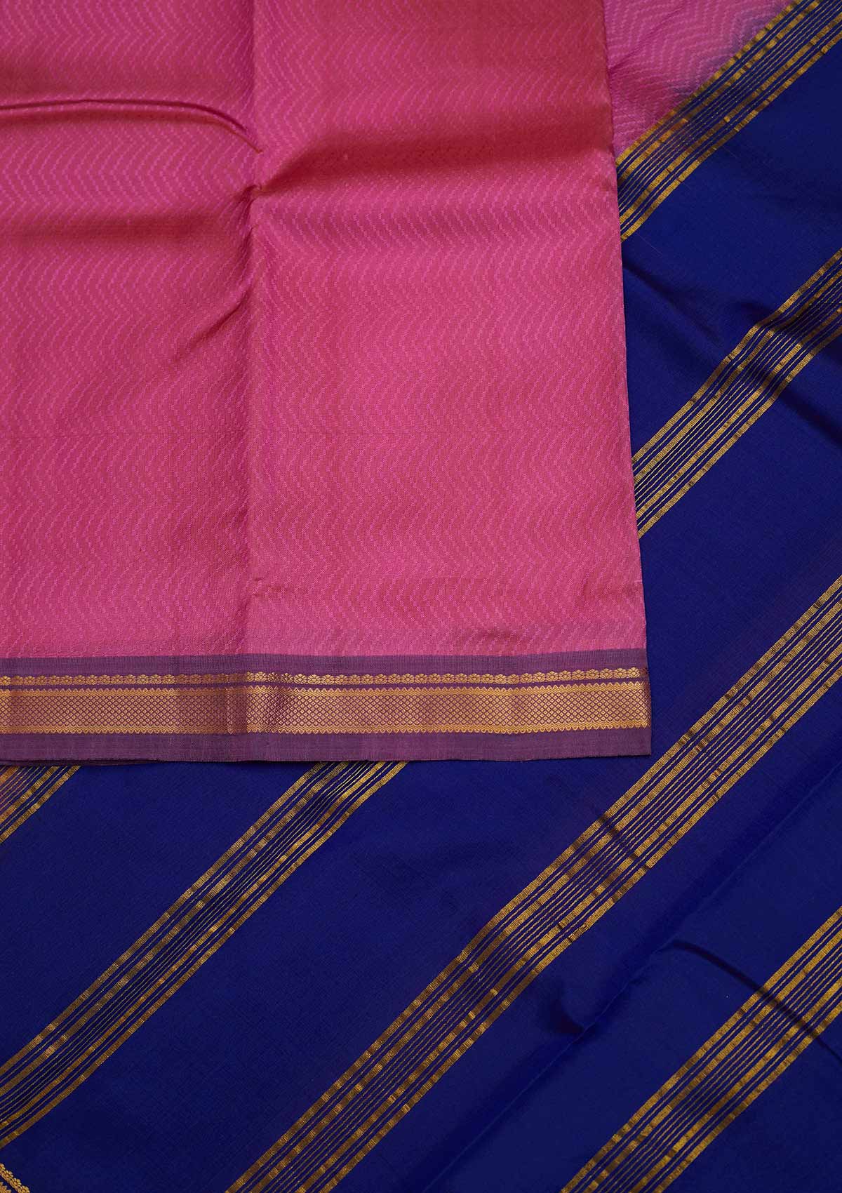 Onion Pink Zariwork Pure Silk Saree