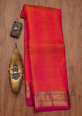 Orange Zariwork Pure Silk Saree