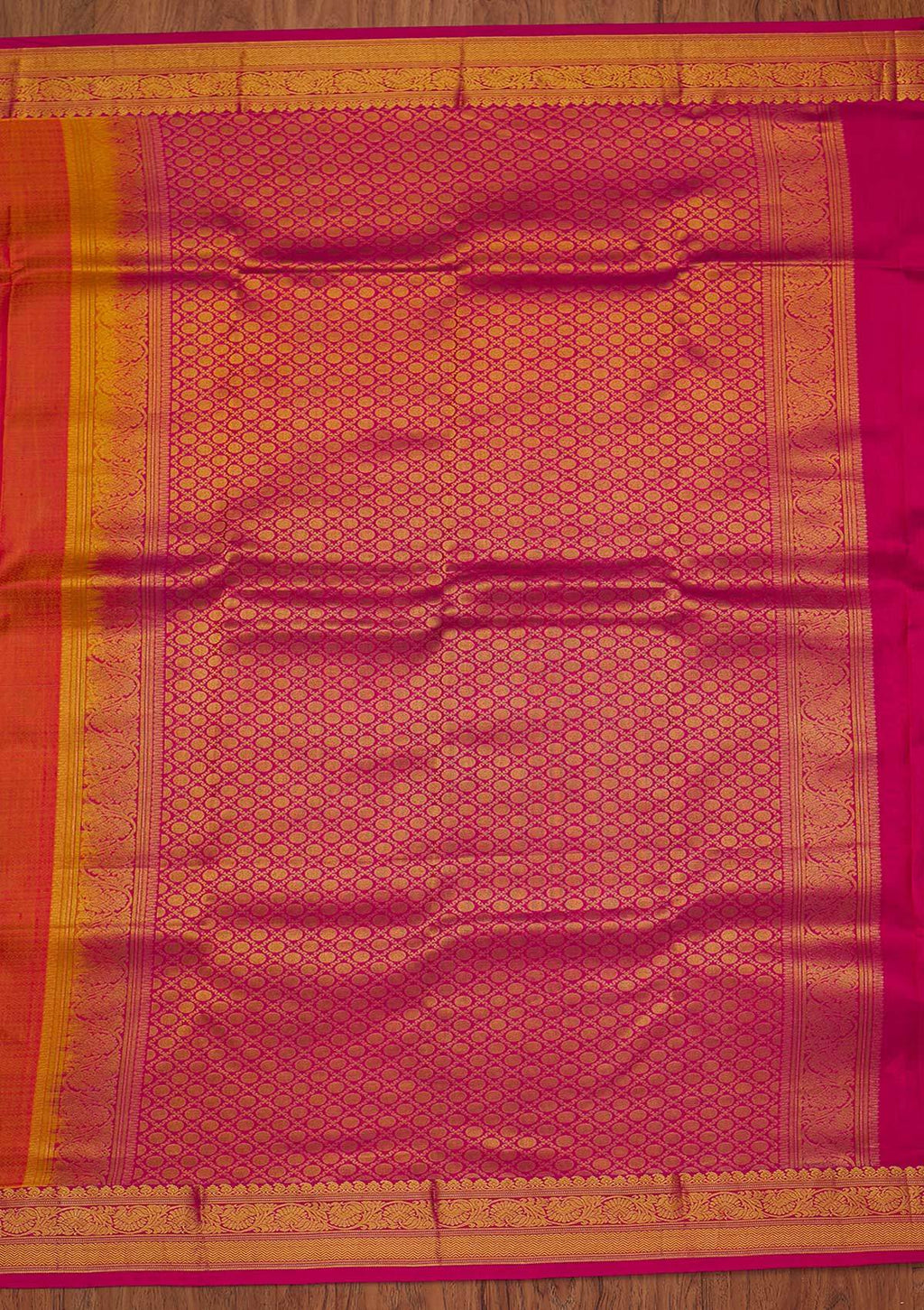 Orange Zariwork Pure Silk Saree