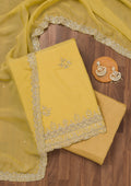Parrot Green Stonework Tissue Unstitched Salwar Suit