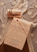 Peach Chikankari Georgette Unstitched Salwar Suit