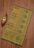 Peach Zariwork Raw Silk Saree
