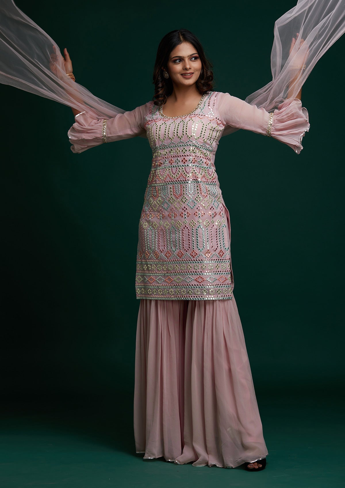 Pink Gotapatti Georgette Designer Salwar Suit
