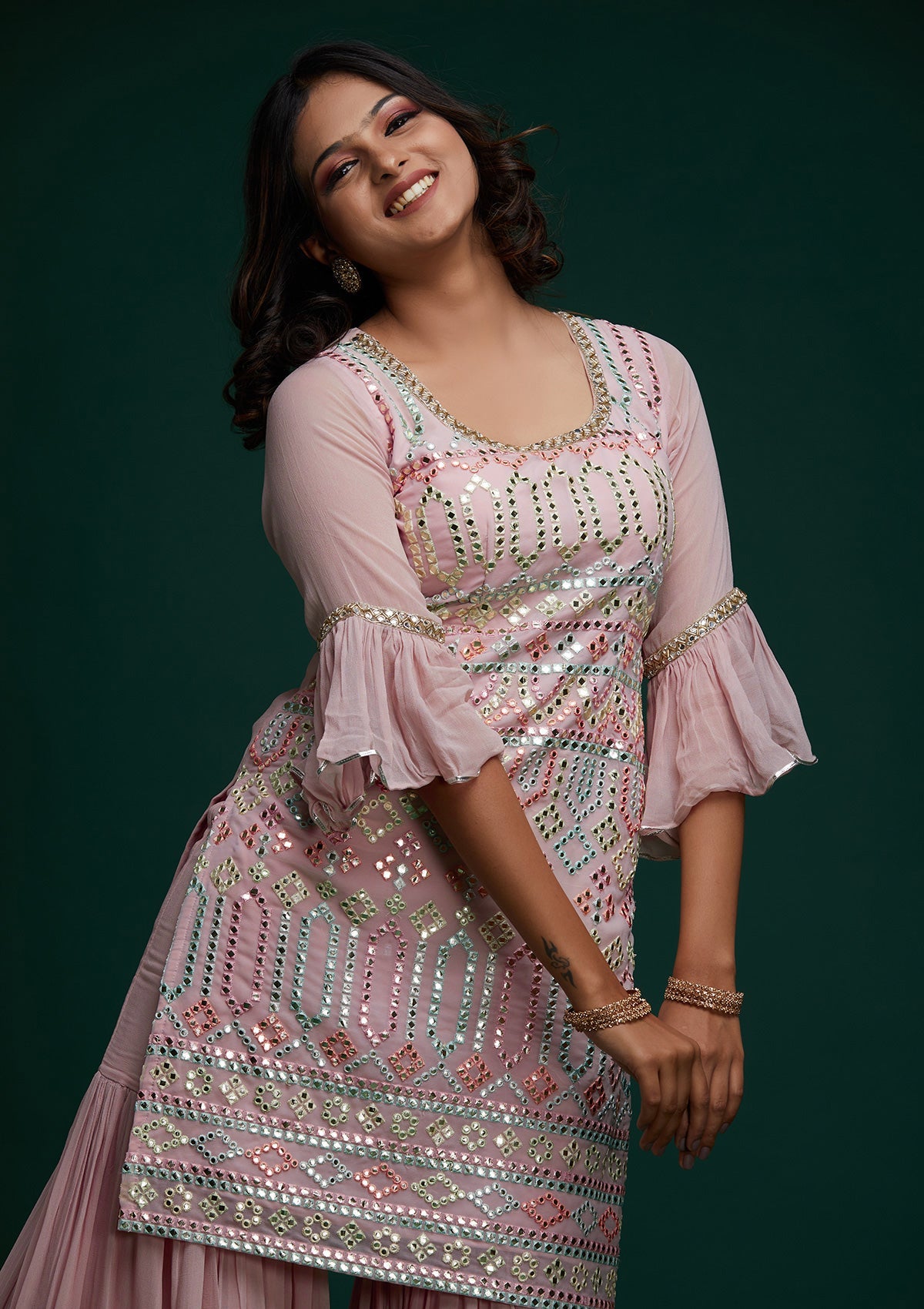 Pink Gotapatti Georgette Designer Salwar Suit