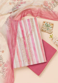 Pink Printed Tissue Unstitched Salwar Suit