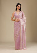 Pink Stonework Tissue Saree
