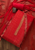 Pink Swarovski Georgette Unstitched Salwar Suit