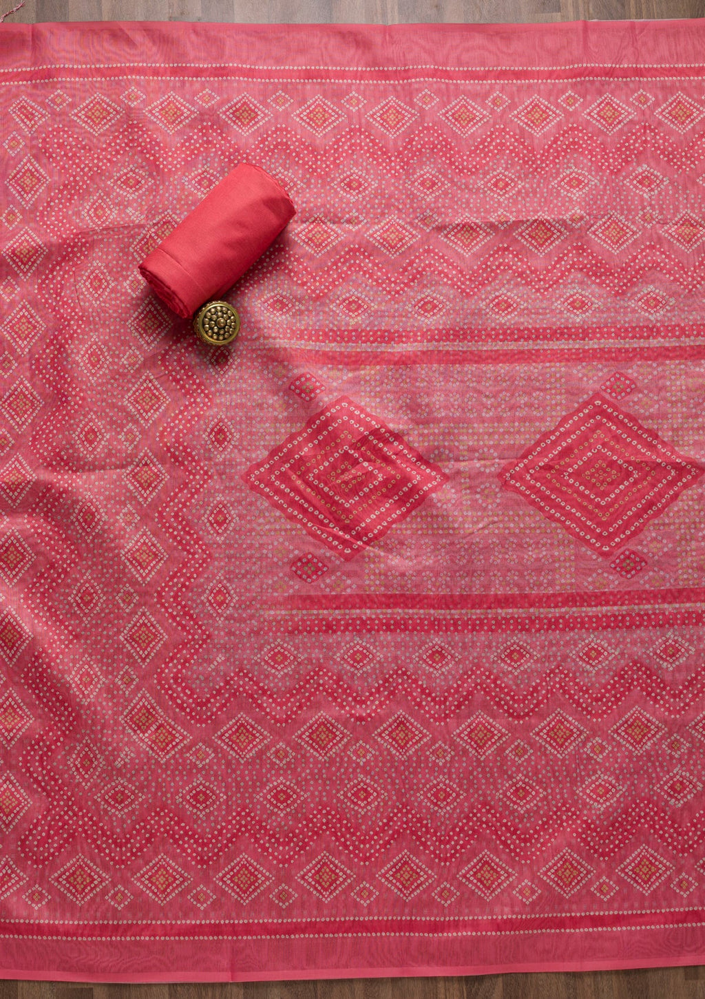 Pink Zariwork Chanderi Unstitched Salwar Suit