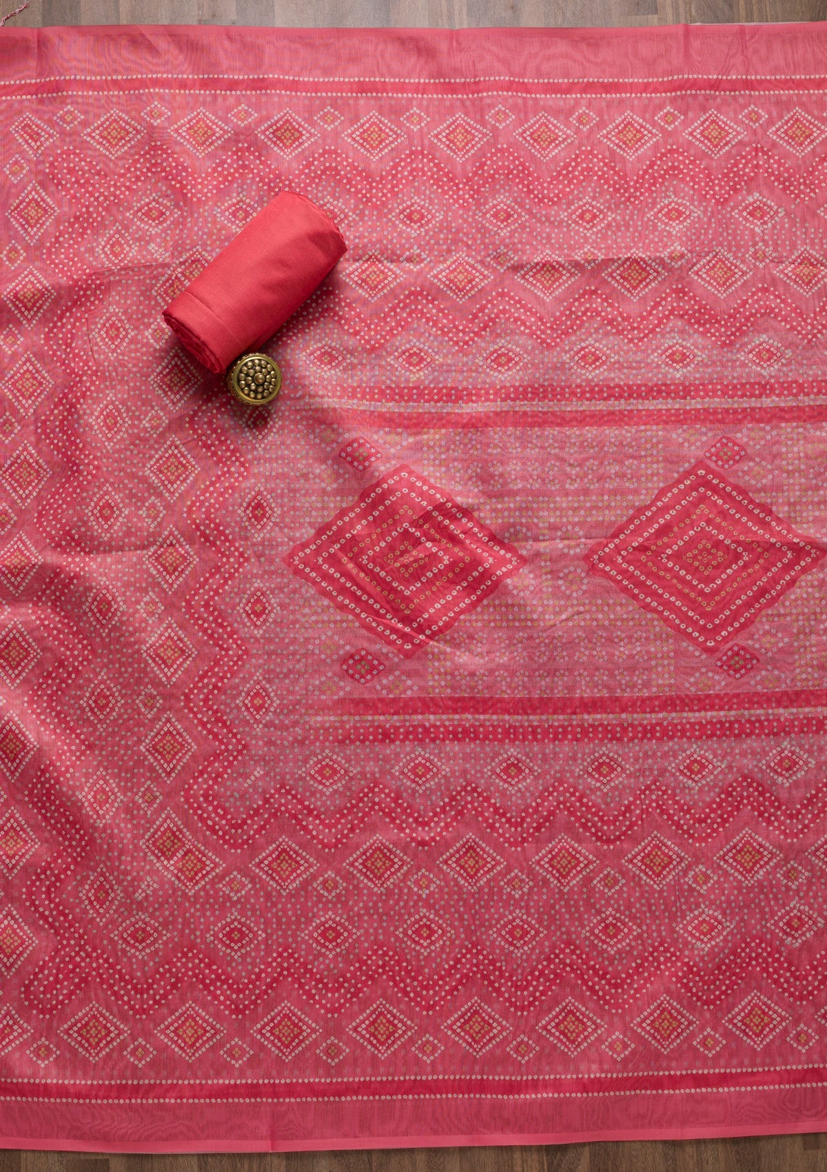 Pink Zariwork Chanderi Unstitched Salwar Suit
