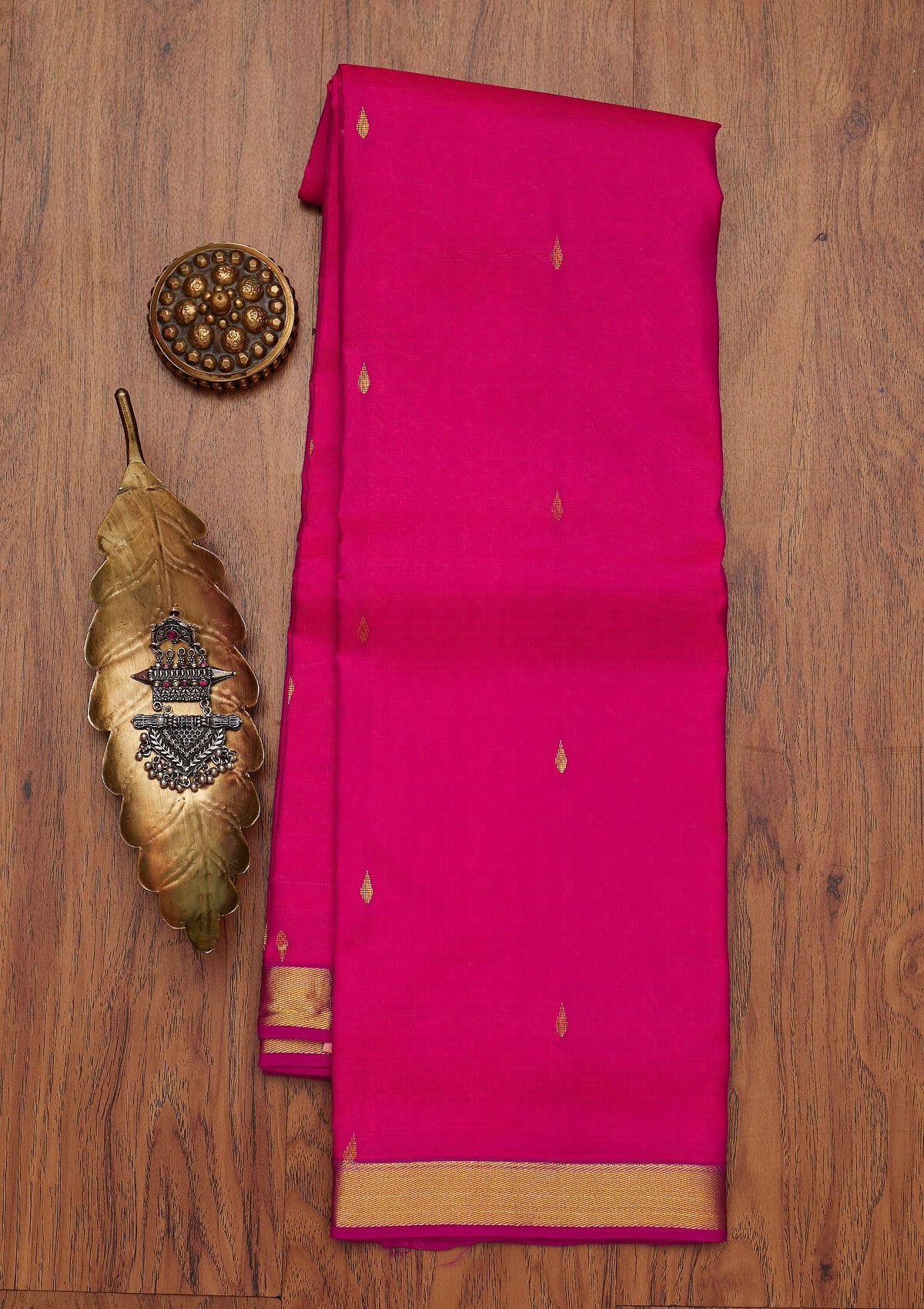 Pink Zariwork Pure Silk Saree