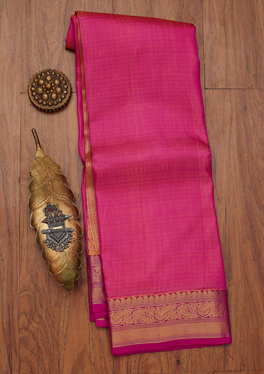 Pink Zariwork Pure Silk Saree
