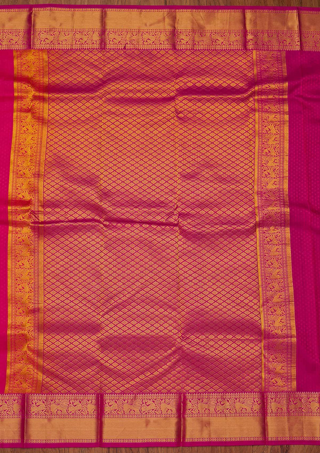 Pink Zariwork Pure Silk Saree