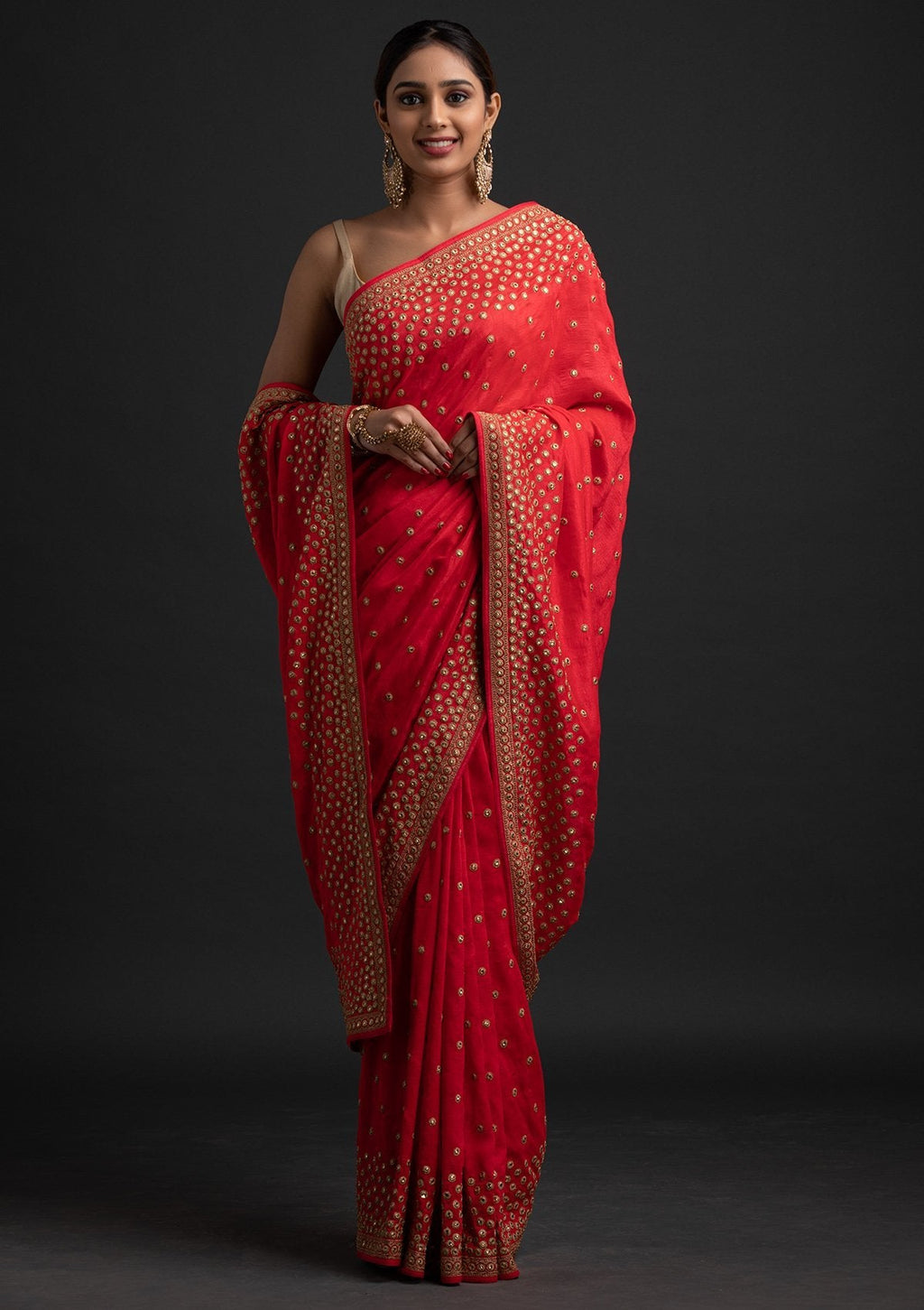 Pink Zariwork Raw Silk Saree