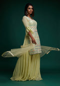 Pista Green Gotapatti Georgette Designer Salwar Suit